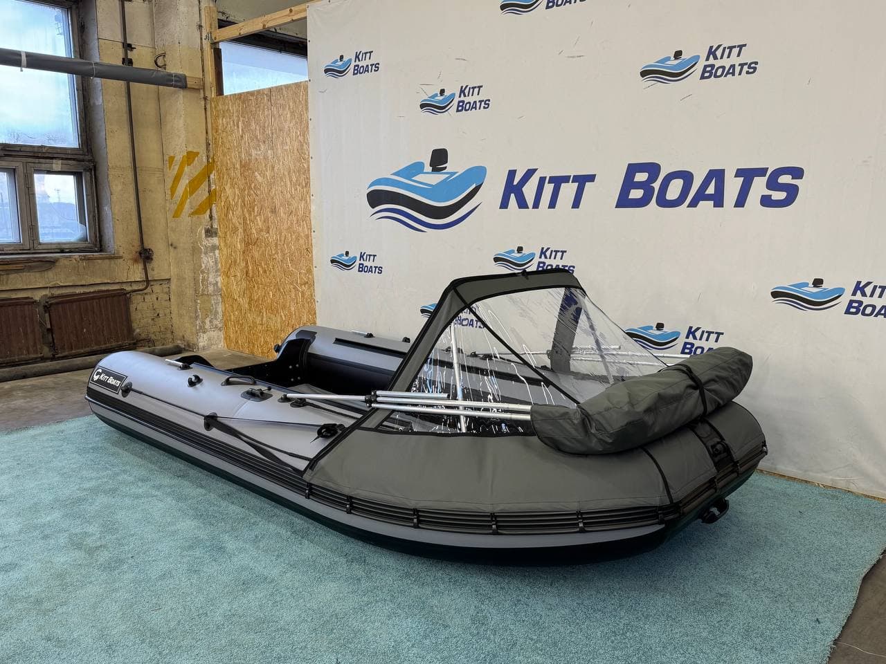 Тент комбинированный для лодки ПВХ KITT BOATS 390