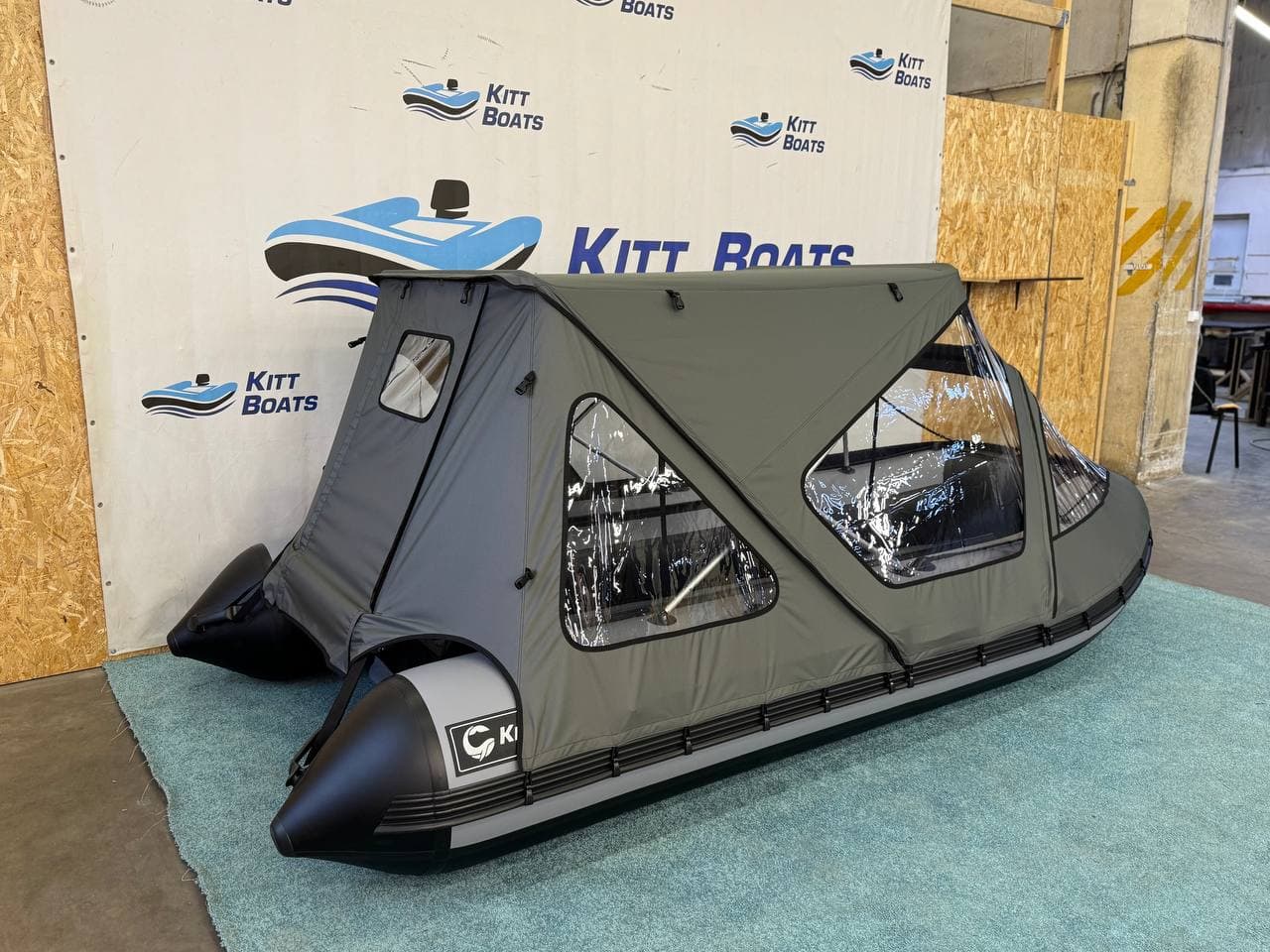 Тент комбинированный для лодки ПВХ KITT BOATS 390