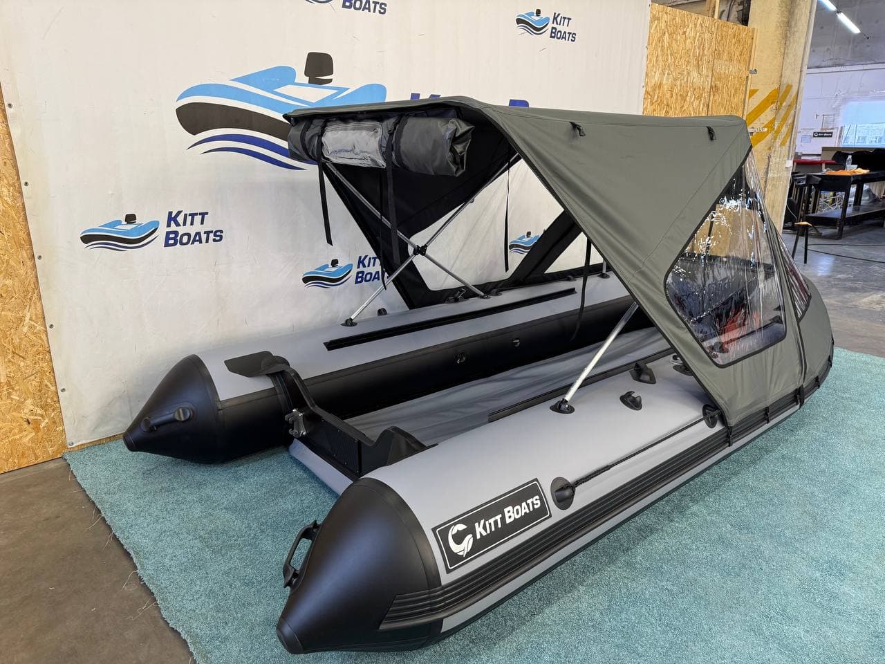 Тент комбинированный для лодки ПВХ KITT BOATS 390