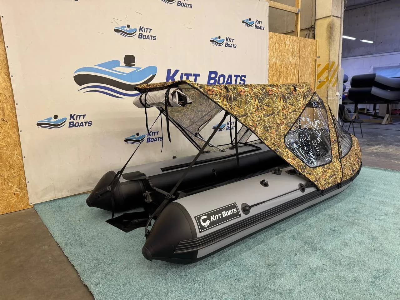 Тент комбинированный для лодки ПВХ KITT BOATS 370