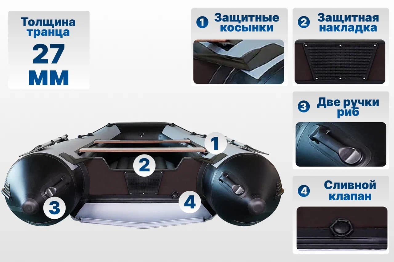 KITT BOATS лодка ПВХ 350 НДНД