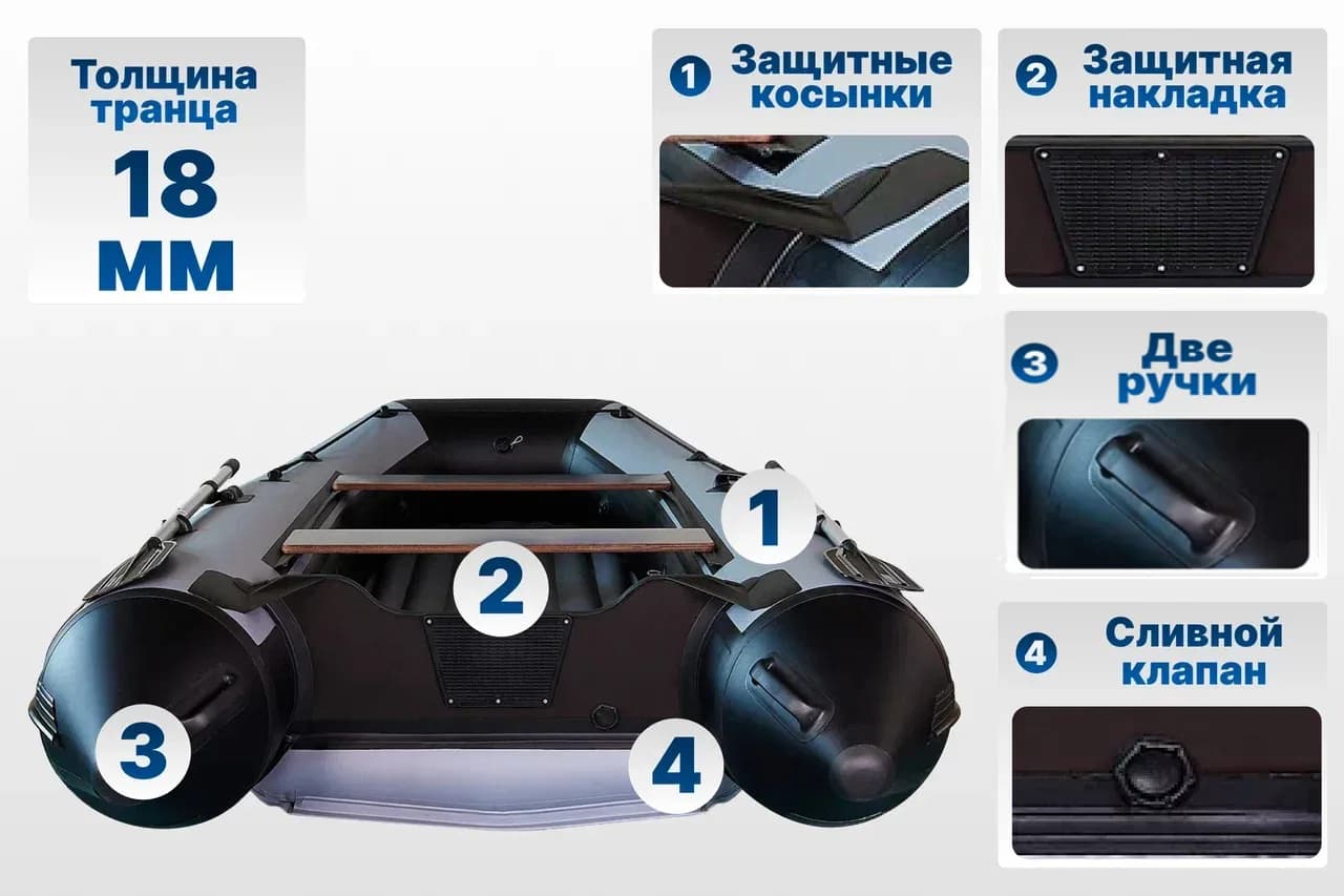 KITT BOATS лодка ПВХ 360 НДНД