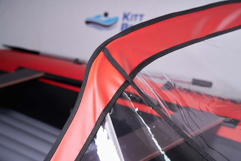 Носовой тент прозрачный для лодки ПВХ KITT BOATS 390 Кашалот